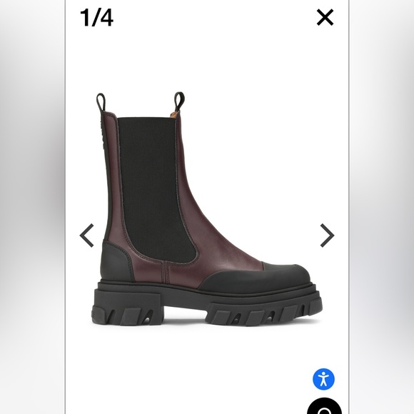 Ganni Oxblood boots - Picture 2 of 5